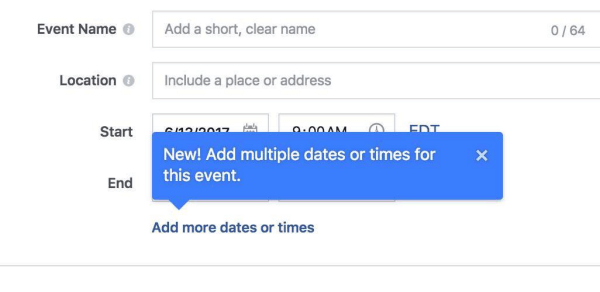Facebook permite acum organizatorilor să adauge de mai multe ori și date la evenimentele de pe Facebook.