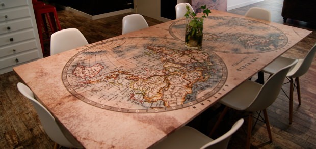 Tendința hărții mondiale în decor