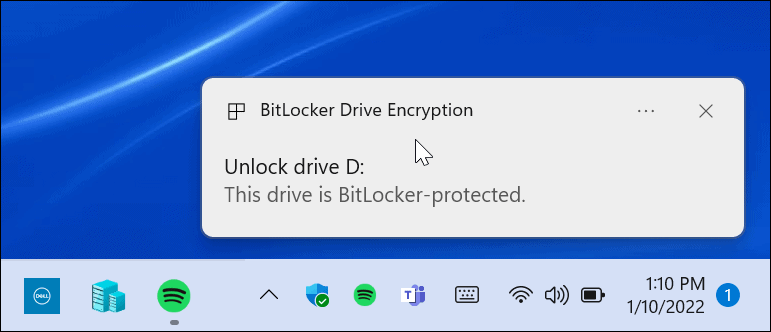 Notificare de criptare Drive