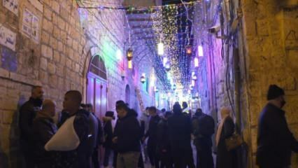 Străzile Ierusalimului sunt strălucitoare în Ramadan