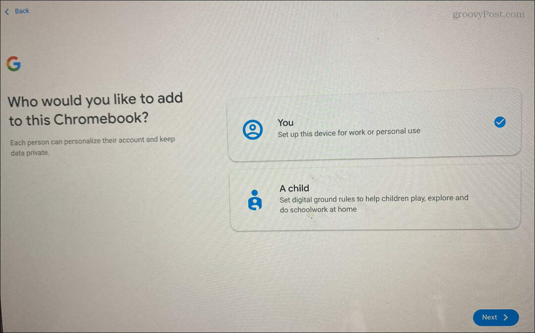 Adăugați un utilizator pe Chromebook