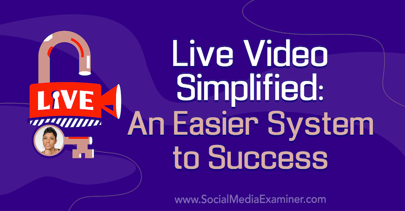 Video live simplificat: un sistem mai ușor de reușit, oferind informații de la Tanya Smith pe podcastul de socializare marketing.