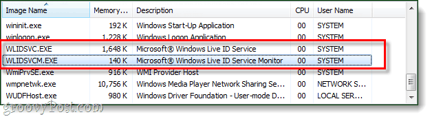 Servicii Windows wlidsvc.exe wlidsvcm.exe