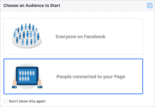 Selectați Persoane conectate la pagina dvs. din Statistici de public Facebook.