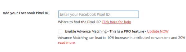 Inserați ID-ul pixelului dvs. de pe Facebook în pluginul PixelYourSite.