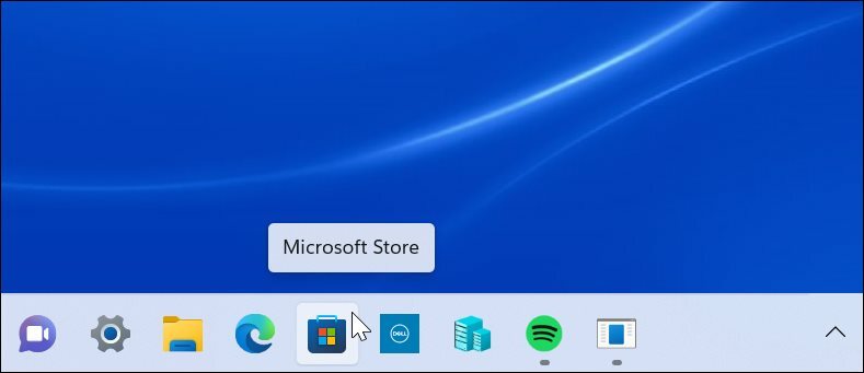 Bara de activități Microsoft Store