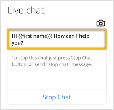 ChatFuel personalizează mesajul de întâmpinare