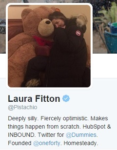 Profilul Twitter al Laura Fitton.