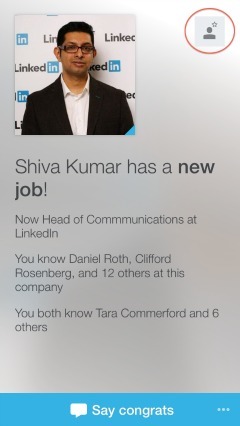 LinkedIn Connected vă permite să păstrați cu ușurință contactul cu cei pe care îi cunoașteți deja.