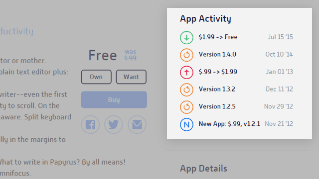 AppShopper Apps Track Track