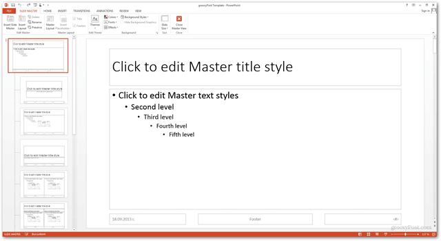 Creează-ți propriul șablon PowerPoint personalizat în Office 2013