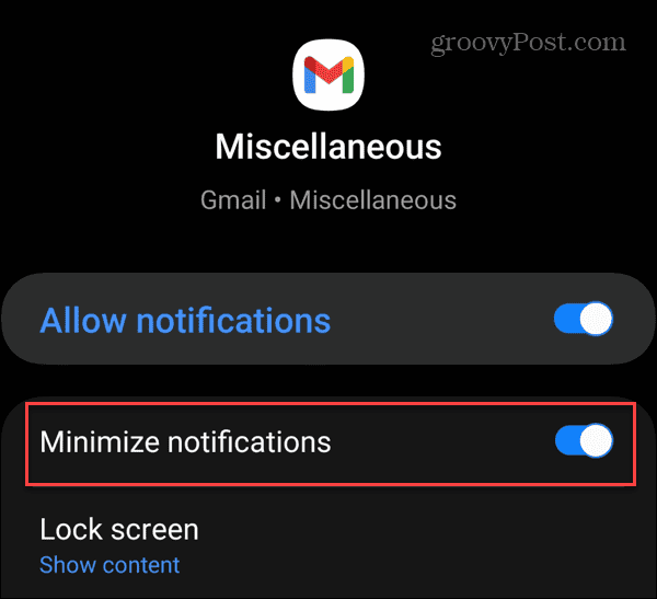 Minimizați notificările din bara de stare Android