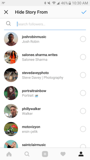Puteți împiedica anumiți adepți Instagram să vă vadă poveștile.