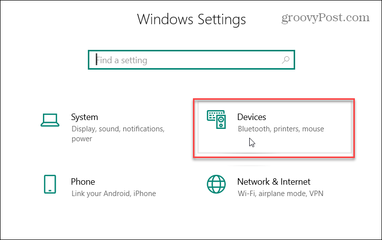 Dispozitive de setări Windows 10