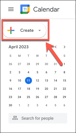 google calendar create