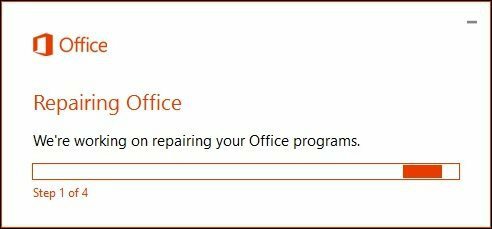 Reparare Office 365 6