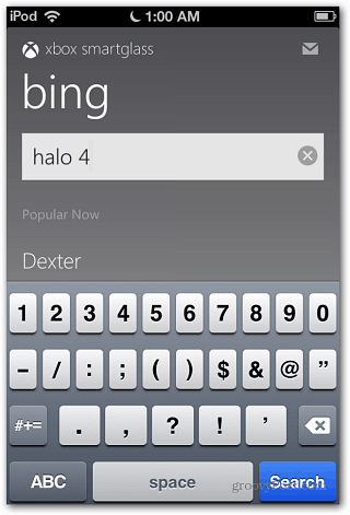 SmartGlass Bing Căutare iOS