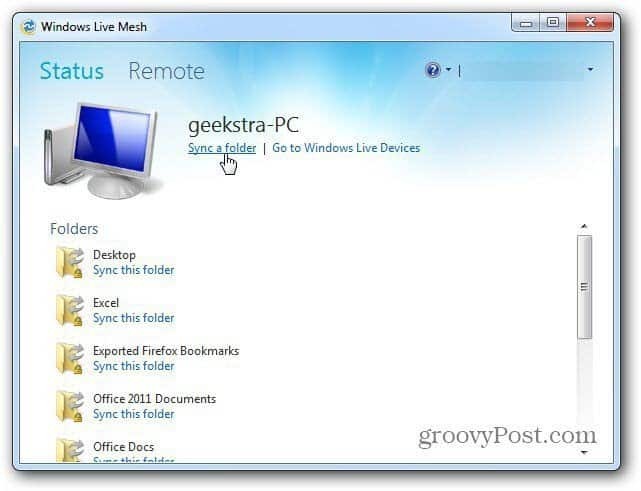 Windows Live Mesh 2011: Noțiuni introductive