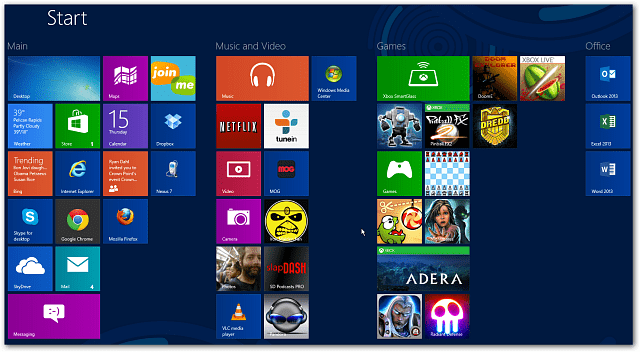 Adăugați Windows 8 Aplicații pe ecranul de pornire