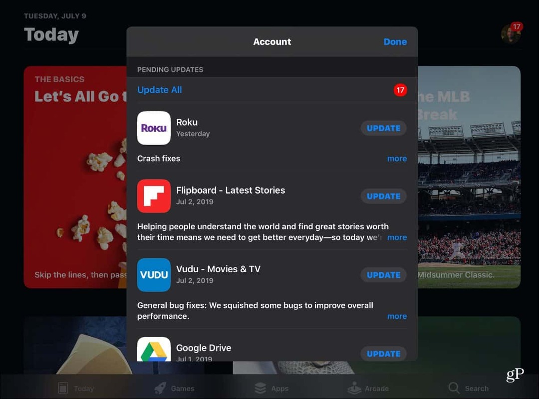 Cum să găsiți și să actualizați manual aplicațiile pe iOS 13 în App Store