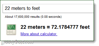 calculatorul convertește metri în picioare