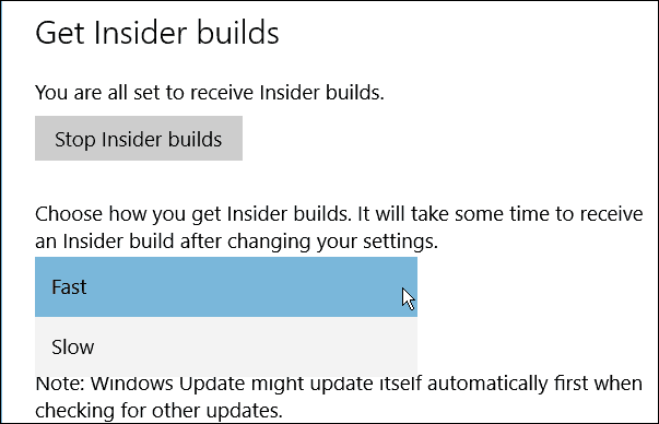 Windows 10 Insider se construiește