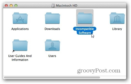 Folder incompatibil