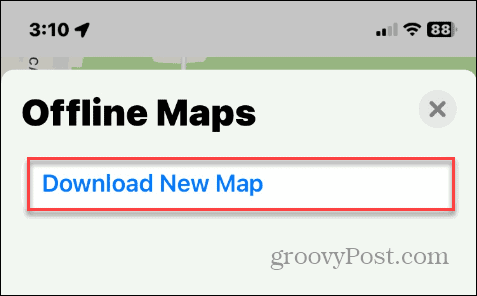 Descărcați o hartă nouă pentru utilizare offline