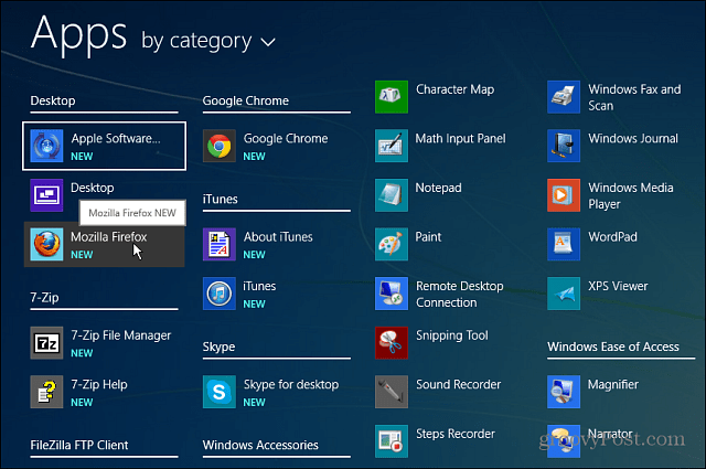 Toate aplicațiile Windows 8.1