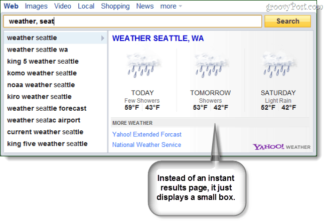 Yahoo lansează „Căutare directă” ca răspuns la Google Instant