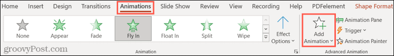 Adăugați o animație în PowerPoint