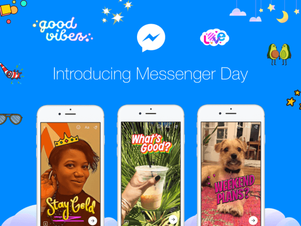 Facebook a lansat Messenger Day, o nouă modalitate prin care utilizatorii pot partaja fotografii și videoclipuri așa cum se întâmplă în aplicația Messenger independentă.