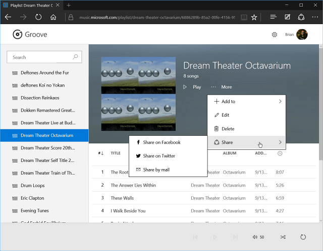 Groove Music Web