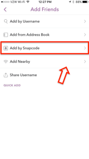 snapchat adăugați prin snapcode