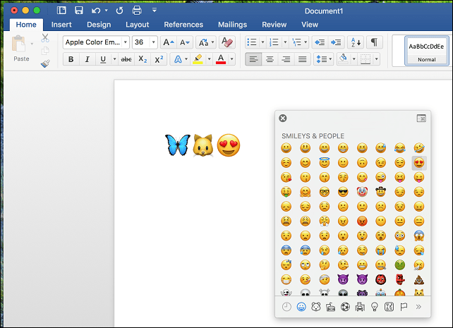 activați emoji macos tastatură cuvânt microsoft