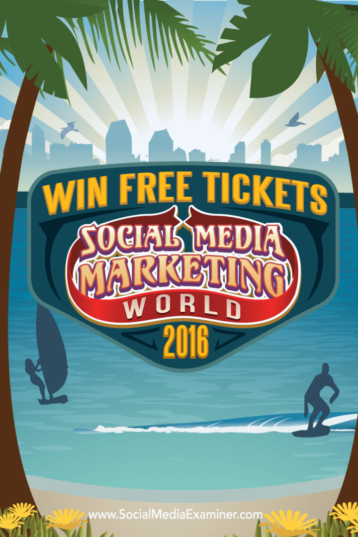 Câștigă bilete gratuite pentru Social Media Marketing World 2016: Social Media Examiner