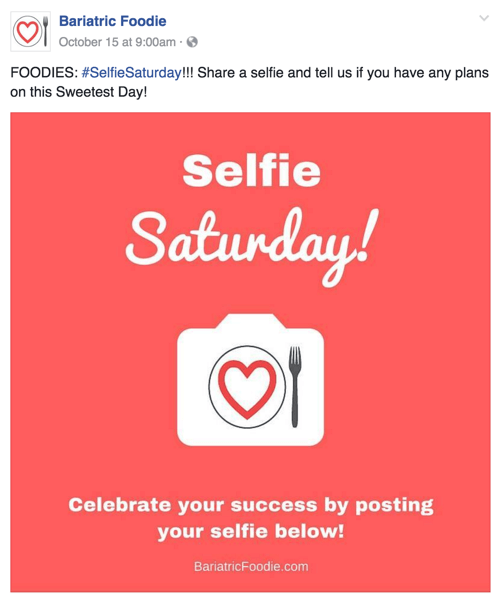 selfie sâmbătă exemplu post social