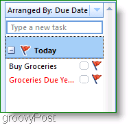 Screenshot: Outlook 2007 To-do Bar 