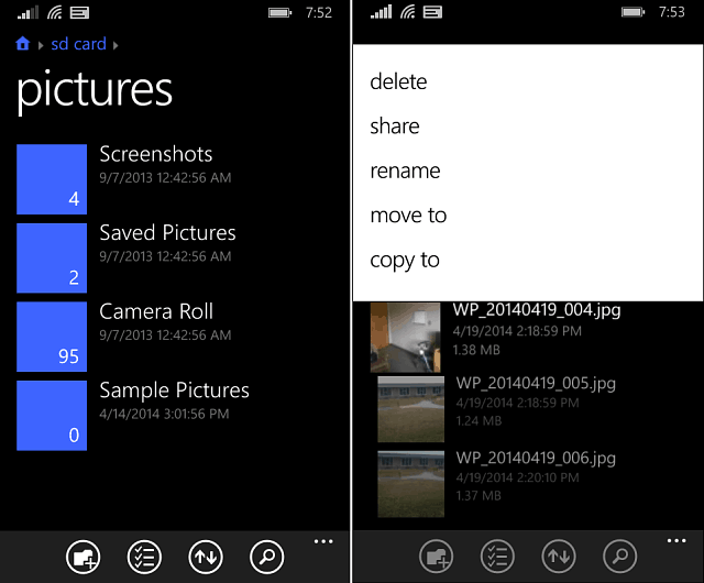 Fișiere aplicație Windows Phone 8-1