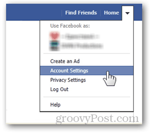 butonul paginii de start pagina facebook setări cont preferințe nume utilizator url set