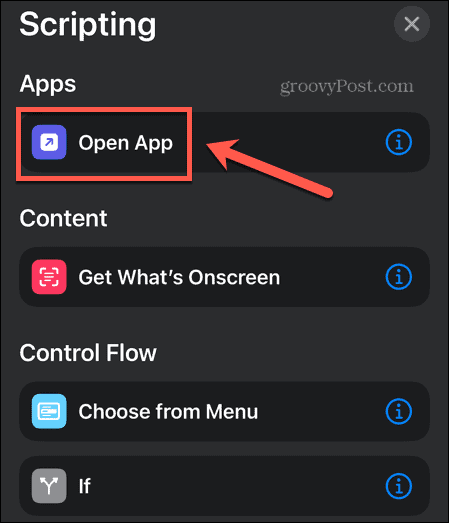 comenzi rapide pentru iPhone deschide aplicația
