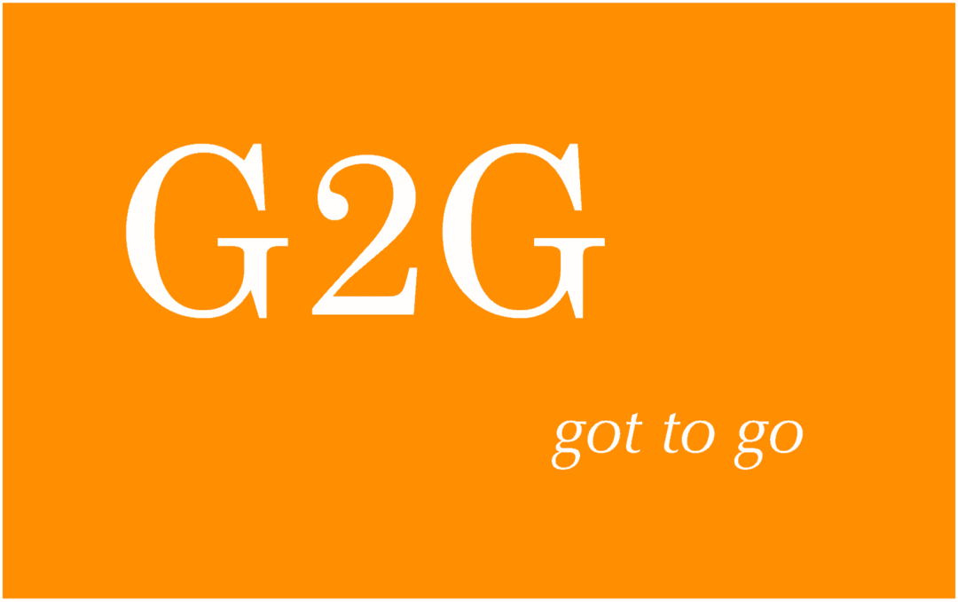 G2G înseamnă