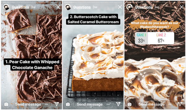 Revista Food Bake From Scratch le-a oferit adepților Instagram controlul asupra programului de conținut cu acest sondaj rapid.