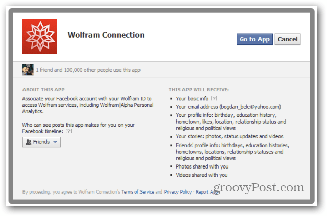 wolfram alpha facebook report facebook mergeți la aplicație