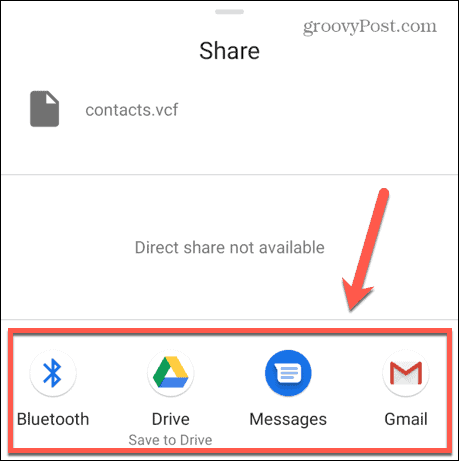 Android partajează contacte