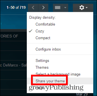Temele personalizate Gmail împărtășesc tema 2
