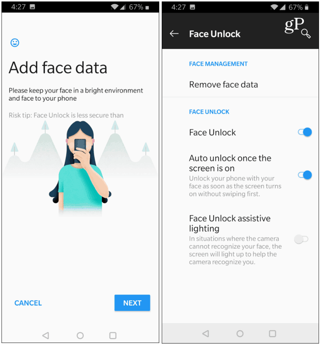 Face Deblocare date OnePlus 6T