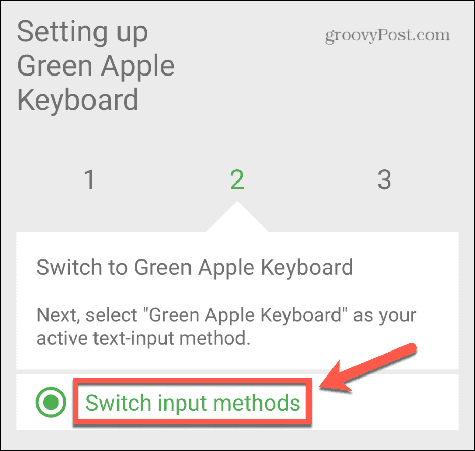 metode de introducere a comutatorului de la tastatură cu măr verde