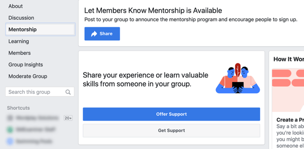 Cum să vă îmbunătățiți comunitatea de grup Facebook, opțiunea de mentorat de grup Facebook și exemplul de tablou de bord 