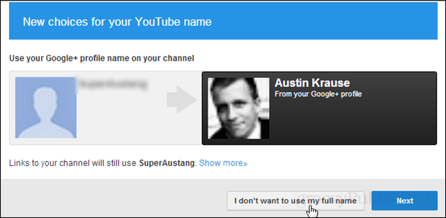 Hai, folosește-ți numele real pe YouTube! Nu vrei? O, haide!